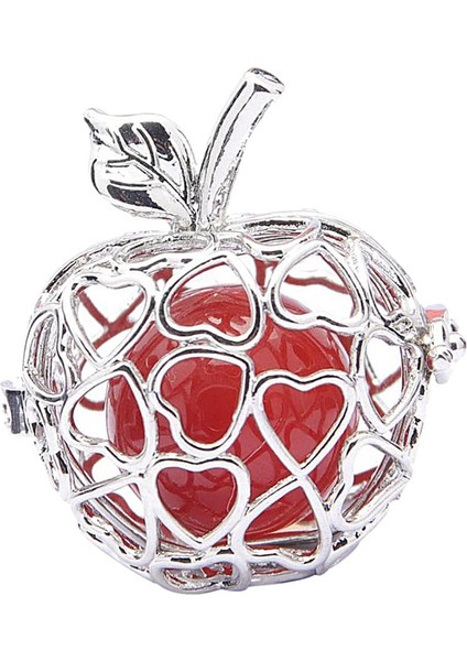 Oymak Tasarım Şekli Boncuk Kafesleri Kolye Bulgular Taş Locket Kırmızı 3 (Yurt Dışından)