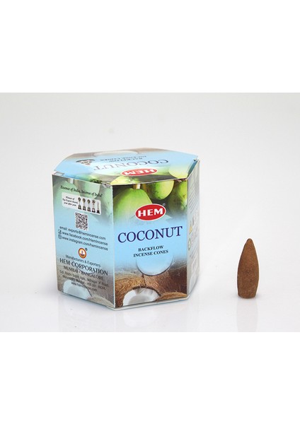 Hem Coconut Backflow Cones Tütsü