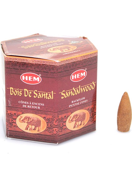 Hem Sandalwood Backflow Cones Tütsü