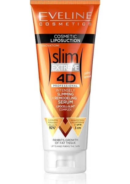 Eveline Slim Extreme 4d Yoğun İncelten+Yeniden Şekillendirici Serum 2 Adet 250 ml