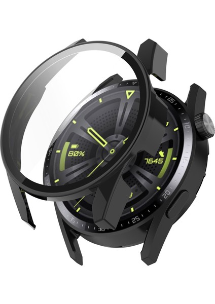 2 Arada Saat Kasası Sert Pc Çerçevesi + Huawei Için Temperli Cam Ekran Koruyucusu Gt ​​3 46MM (Yurt Dışından)