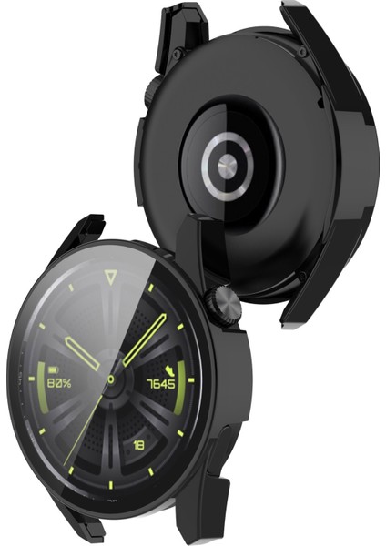 2 Arada Saat Kasası Sert Pc Çerçevesi + Huawei Için Temperli Cam Ekran Koruyucusu Gt ​​3 46MM (Yurt Dışından) modelleri