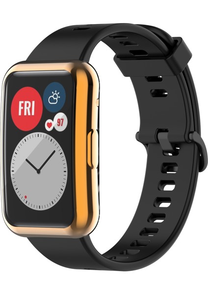Elektrokürleştirilmiş Tpu Kapak Huawei Watch Fit Tia B09 Için Çok Yönlü Koruyucu Kasa (Yurt Dışından) indirimleri