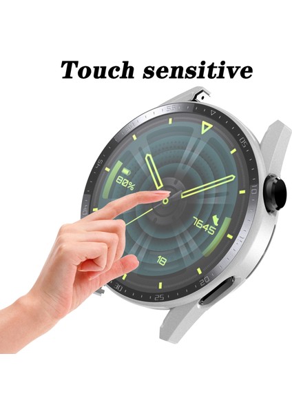 Huawei Izle Gt 3 46MM Sert Pc Akıllı Izleme Kılıfı+Hd Temperli Cam Dial Plaka Tasarım Ekran Koruyucusu (Yurt Dışından)