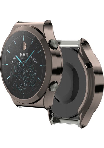 Temperlenmiş Cam Ekran Koruyucusu Elektrokürlü Tpu Çerçeve Kılıfı Huawei Watch Gt 2 Pro/klasik/spor Titanyum Si (Yurt Dışından) fiyatları