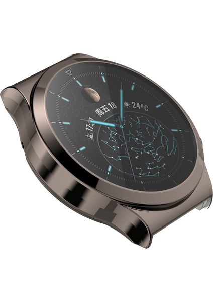 Temperlenmiş Cam Ekran Koruyucusu Elektrokürlü Tpu Çerçeve Kılıfı Huawei Watch Gt 2 Pro/klasik/spor Titanyum Si (Yurt Dışından) fırsatları