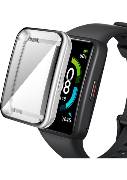 Huawei Band 6/band 6 Pro/band 7/honor 6 Için 6 Fall Anti Fall Şok Geçirmez Elektraplatma Saat Kılıfı (Yurt Dışından)