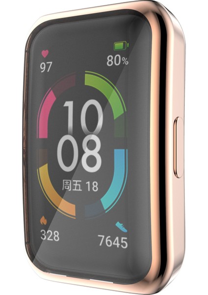 Huawei Band 6/band 6 Pro/band 7/honor 6 Için 6 Fall Anti Fall Şok Geçirmez Elektraplatma Saat Kılıfı (Yurt Dışından) modelleri
