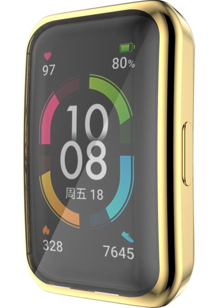 Huawei Band 6/band 6 Pro/band 7/honor 6 Için 6 Fall Anti Fall Şok Geçirmez Elektraplatma Saat Kılıfı (Yurt Dışından) modelleri