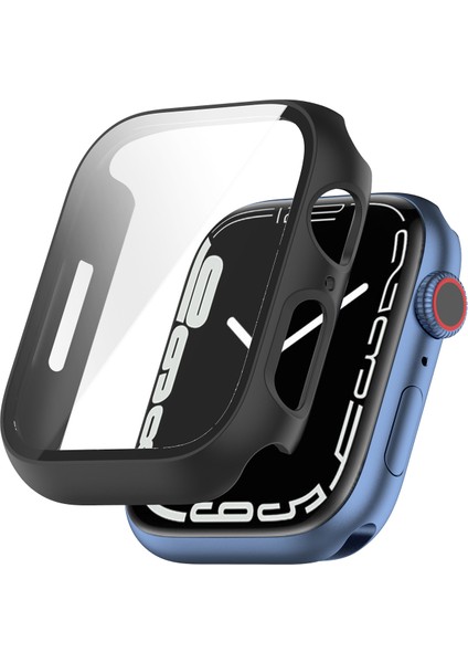 Apple Watch Serisi 7 /8 41MM 2'si 1 Arada Çizilmeye Dayanıklı Sert Pc Kılıfı Temperli Cam Ekran Koruyucu (Yurt Dışından) fiyatları