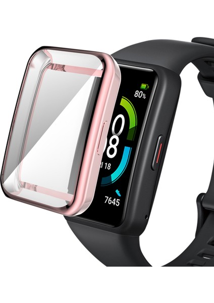 Huawei Band 6/band 6 Pro/band 7/honor 6 Fall Anti Fall Şok Geçirmez Elektraplatma Saat Kılıfı (Yurt Dışından)