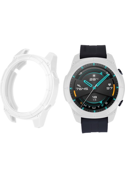 Tek Renkli Tpu Kapak Spor Tarzı Koruyucu Saat Kılıfı Huawei Watch Gt 2 46MM (Yurt Dışından)