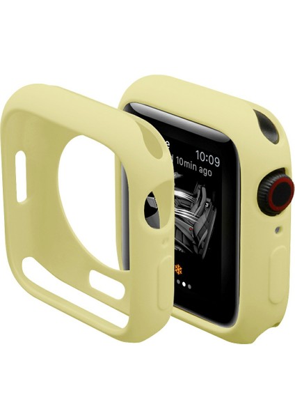 Apple Watch Serisi 7/8 41MM Şeker Renk Yumuşak Tpu Akıllı Saat Kılıf Çerçevesi Kapak Koruyucusu Sarı (Yurt Dışından)