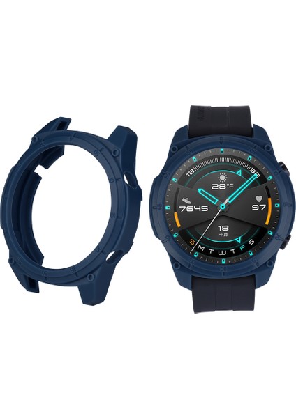 Tek Renkli Tpu Kapak Spor Tarzı Koruyucu Saat Kılıfı Huawei Watch Gt 2 46MM (Yurt Dışından)