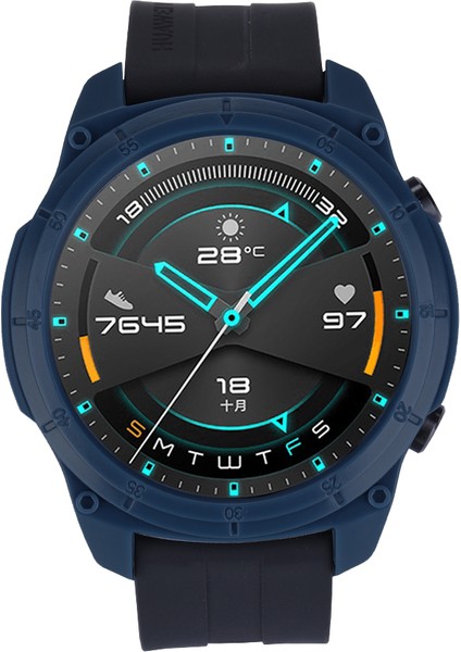 Tek Renkli Tpu Kapak Spor Tarzı Koruyucu Saat Kılıfı Huawei Watch Gt 2 46MM (Yurt Dışından) modelleri