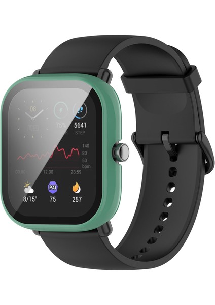 Huami Amazfit Için Bıp U / Bıp U Pro / Pop / Pop Pro Hard Pc Saat Kılıfı Temperlenmiş Cam Ekran Koruyucu ile Çok Çizgi Tam Koruma Kapağı Çam Iğne (Yurt Dışından) fiyatları