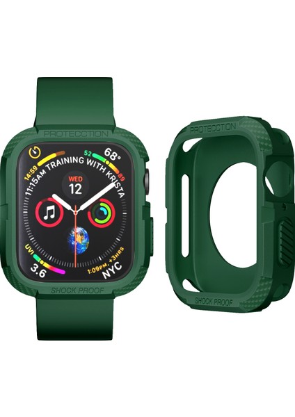 Apple Watch Serisi 7/8 41MM / Seri 6/5/4 / Se / Se (2022) 40MM Şok Geçirmez Yumuşak Tpu Akıllı Saat Kılıfı Kapağı (Yurt Dışından)