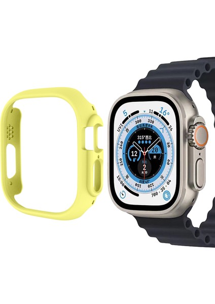 Apple Watch Ultra 49MM Hızlı Sürüm Izle Kılıfı Spor Izle Pc Kılıfı Yarı Kaplama Izleme Koruyucusu Sarı (Yurt Dışından)