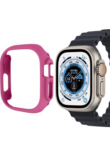 Apple Watch Ultra 49MM Hızlı Sürüm Izle Case Sports Watch Pc Kılıfı Yarı Kaplama Izle Koruyucu Rose (Yurt Dışından)