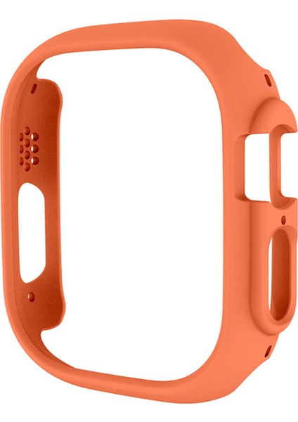 Apple Watch Için Ultra 49MM Kauçuk Sert Pc Kılıfı Önlem Anti Çizelge Karşı Çerçeve Kapağı Temperli Cam Film Turuncu (Yurt Dışından) fiyatları