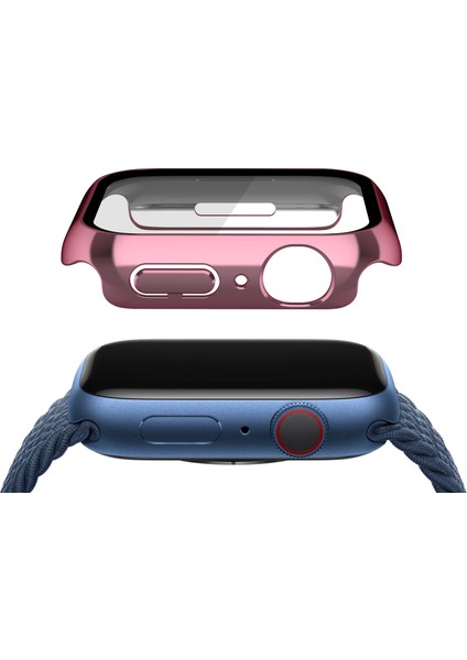 Apple Watch Serisi 7 45MM / Seri 8 45MM, Tüpyalı Cam Ekran Koruyucu ile Iyi Korunmuş Elektraplama Izleme Kapağı Için Pc Saat Kılıfı (Yurt Dışından) fiyatları