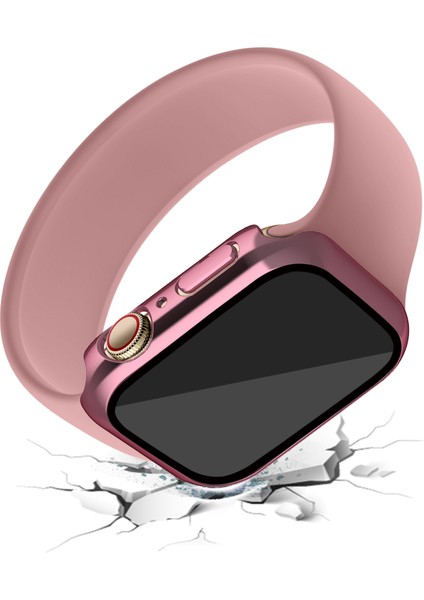 Apple Watch Serisi 7 45MM / Seri 8 45MM, Tüpyalı Cam Ekran Koruyucu ile Iyi Korunmuş Elektraplama Izleme Kapağı Için Pc Saat Kılıfı (Yurt Dışından) fırsatları