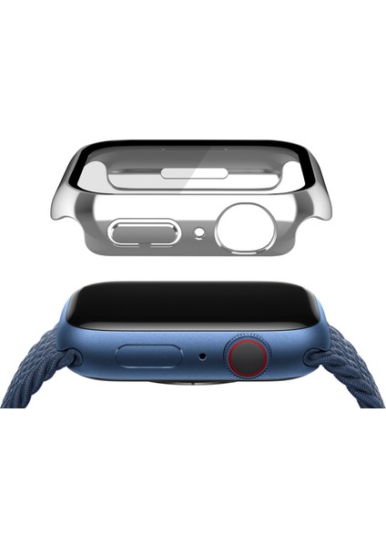 Apple Watch Serisi 7 45MM / Seri 8 45MM, Tüplü Cam Ekran Koruyucu ile Iyi Korunmuş Elektraplatma Izleme Kapağı (Yurt Dışından) fiyatları