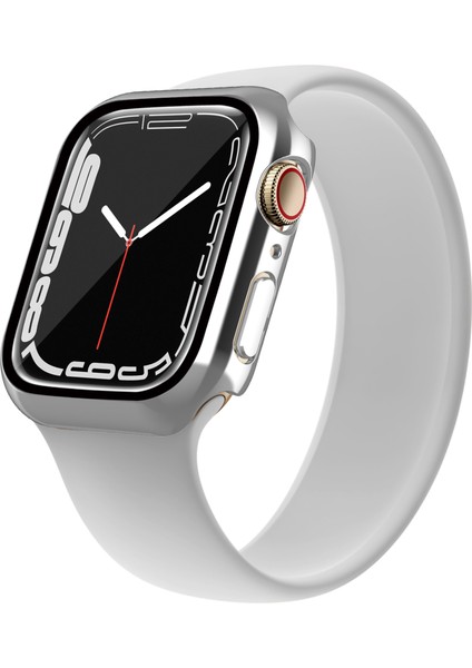 Apple Watch Serisi 7 45MM / Seri 8 45MM, Tüplü Cam Ekran Koruyucu ile Iyi Korunmuş Elektraplatma Izleme Kapağı (Yurt Dışından) modelleri