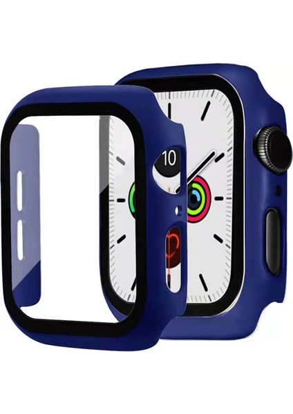 2'si Sert Pc Çerçevesi + Temperli Cam Çizilmeye Dayanıklı Ekran Koruyucu Apple Watch Serisi 7 45MM / Seri 8 45MM (Yurt Dışından)