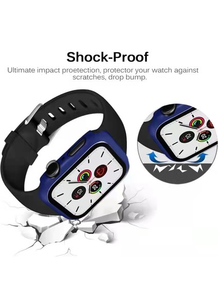 2'si Sert Pc Çerçevesi + Temperli Cam Çizilmeye Dayanıklı Ekran Koruyucu Apple Watch Serisi 7 45MM / Seri 8 45MM (Yurt Dışından) fırsatları