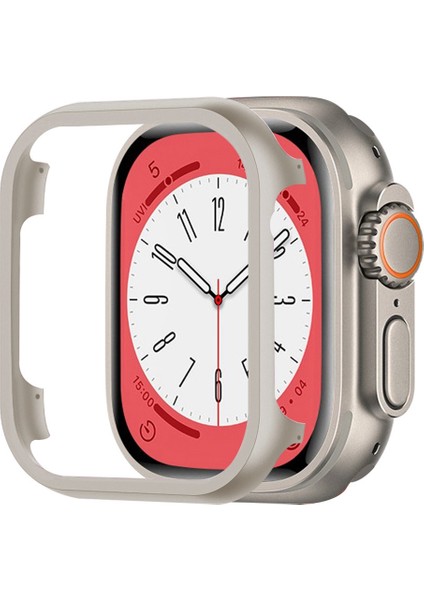 Apple Watch Ultra 49MM Alüminyum Alaşım Izle Kılıf Metal Çerçeve Koruyucu Kapak Starlight (Yurt Dışından)