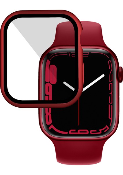 Apple Watch Serisi 7 45MM / Serisi 8 45MM Elektrapılaşma Sabit Pc Saat Kılıfı Kapak Temsil Edilmiş Cam Ekran Koruyucu (Yurt Dışından) indirimleri