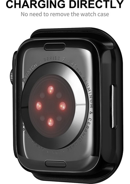 Enkay Şapka Prens Elektrokaplatma Pc Anti Drop Anti Drop Akıllı Izleme Koruyucu Kılıf, Apple Watch Serisi 7 /8 41MM Için 9h Temperli Cam Ekran Koruyucu (Yurt Dışından) modelleri