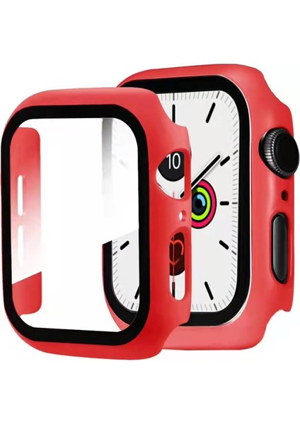 2'si Sert Pc Çerçevesi + Temperli Cam Çizilmeye Dayanıklı Ekran Koruyucu Apple Watch Serisi 7 45MM / Seri 8 45MM (Yurt Dışından)