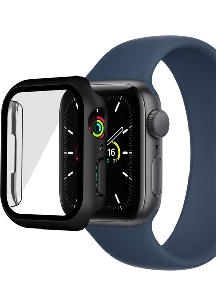 Apple Watch Serisi 7 45MM / Serisi 8 45MM Elektrapılaşma Sabit Pc Saat Kılıfı Kapak Temsil Edilmiş Cam Ekran Koruyucu (Yurt Dışından)