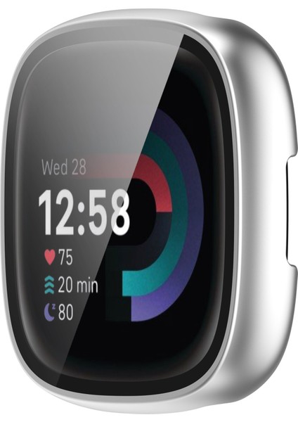 Fitbit Versa 4 / Sense 2, Harded Cam Ekran Koruyucusu ile Sert Pc Tam Koruma Kapağı (Yurt Dışından) fırsatları