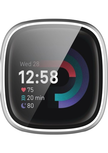 Fitbit Versa 4 / Sense 2, Harded Cam Ekran Koruyucusu ile Sert Pc Tam Koruma Kapağı (Yurt Dışından) indirimleri