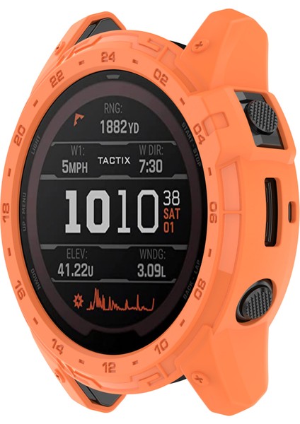 Garmin Enduro 2 / Tactix 7 Için 7 Anti Fall Tpu Kılıf Kapağı Hızlı Bırakma Sporları Izle Boş Kılıfı Ile Ile Ile Izle Turuncu (Yurt Dışından)