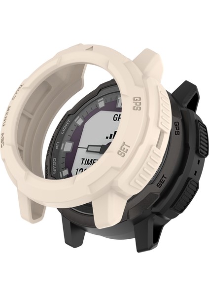 Garmin Instinct Crossover Için Yumuşak Tpu Izle Kılıfı Hollow Shockproof Tampon Çerçevesi Kapak Starlight (Yurt Dışından)