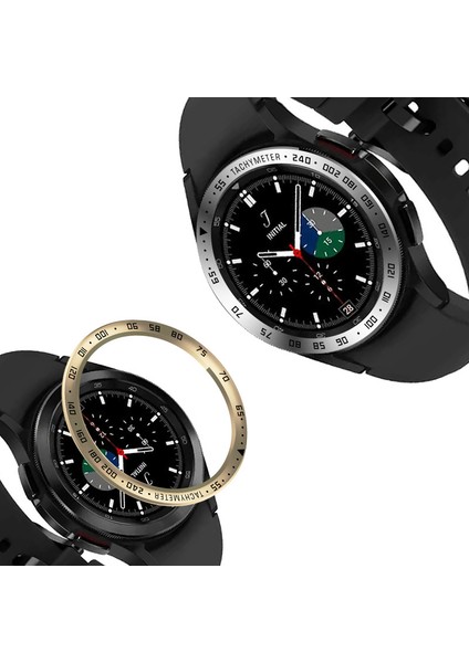 Hız Ölçeği Tasarım Paslanmaz Çelik Koruyucu Saat Samsung Galaxy Watch 4 Classic 46MM / (Yurt Dışından) fiyatları