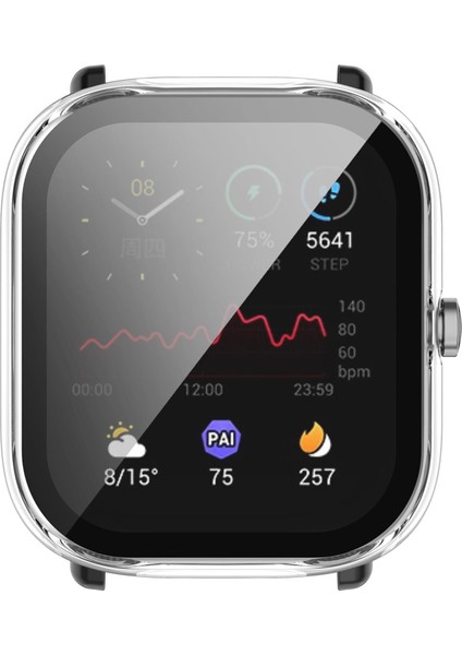 Huami Amazfit Için Bıp U / Bıp U Pro / Pop / Pop Pro Hard Pc Izleme Kılıfı Temperli Cam Ekran Koruyucu ile Çok Çizgi Tam Koruma Kapağı (Yurt Dışından) indirimleri