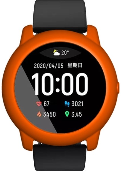 Silikon Kapak Xiaomi Haylou Solar LS05 Için Smart Saat Koruyucu Kılıf Turuncu (Yurt Dışından) modelleri
