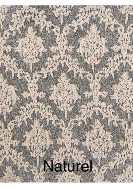 Jakarlı Koltuk Örtüsü (3+3) Çekyat Naturel fiyatları