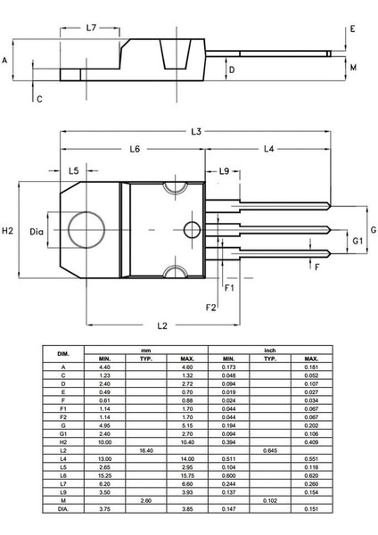 Sanec MJE3055 Transistör Bjt Nnp TO-220