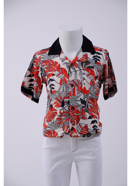 kısa kollu erkek çocuk spor gömlek