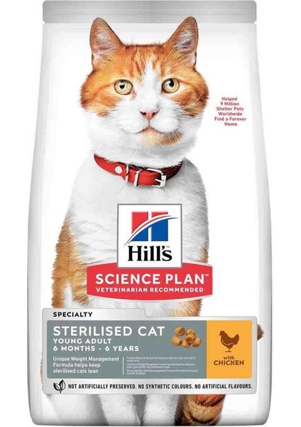 Science Plan Young Sterilised Tavuklu Kısırlaştırılmış Kedi Maması 13 kg (+2 kg Hediyeli)
