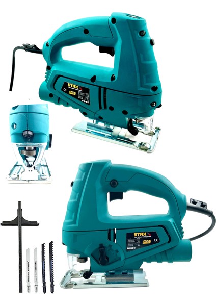 600 W 6 Kademe Devir Ayarlı Pandüllü Lazerli Dekupaj Testere Makinesi + 5 Testere Ucu