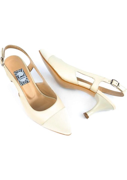 Rahat Modern Arka Açık Deri Stiletto Bej 1108 fiyatları