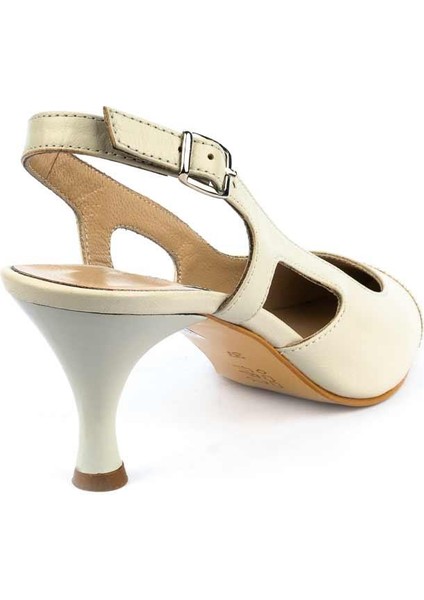 Rahat Modern Arka Açık Deri Stiletto Bej 1108 indirimleri