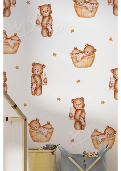 Bohem Saksıda Çiçekler Sticker Seti - Pastel Renkli Çiçekler Cam Duvar Sticker Seti